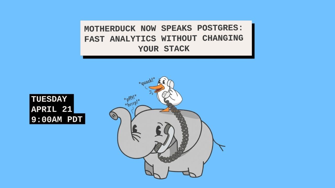 MotherDuck Postgres Endpoint: Live Demo and Walkthrough | MotherDuck
