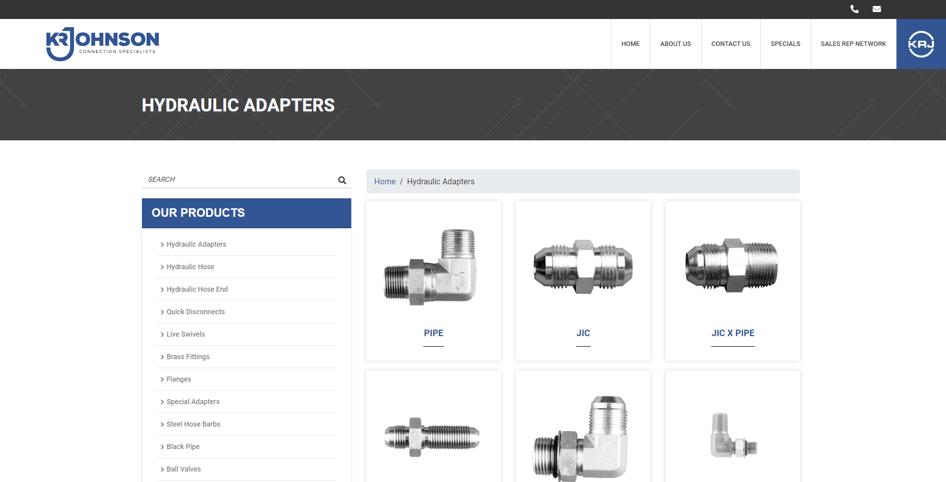 Industrial website catalog