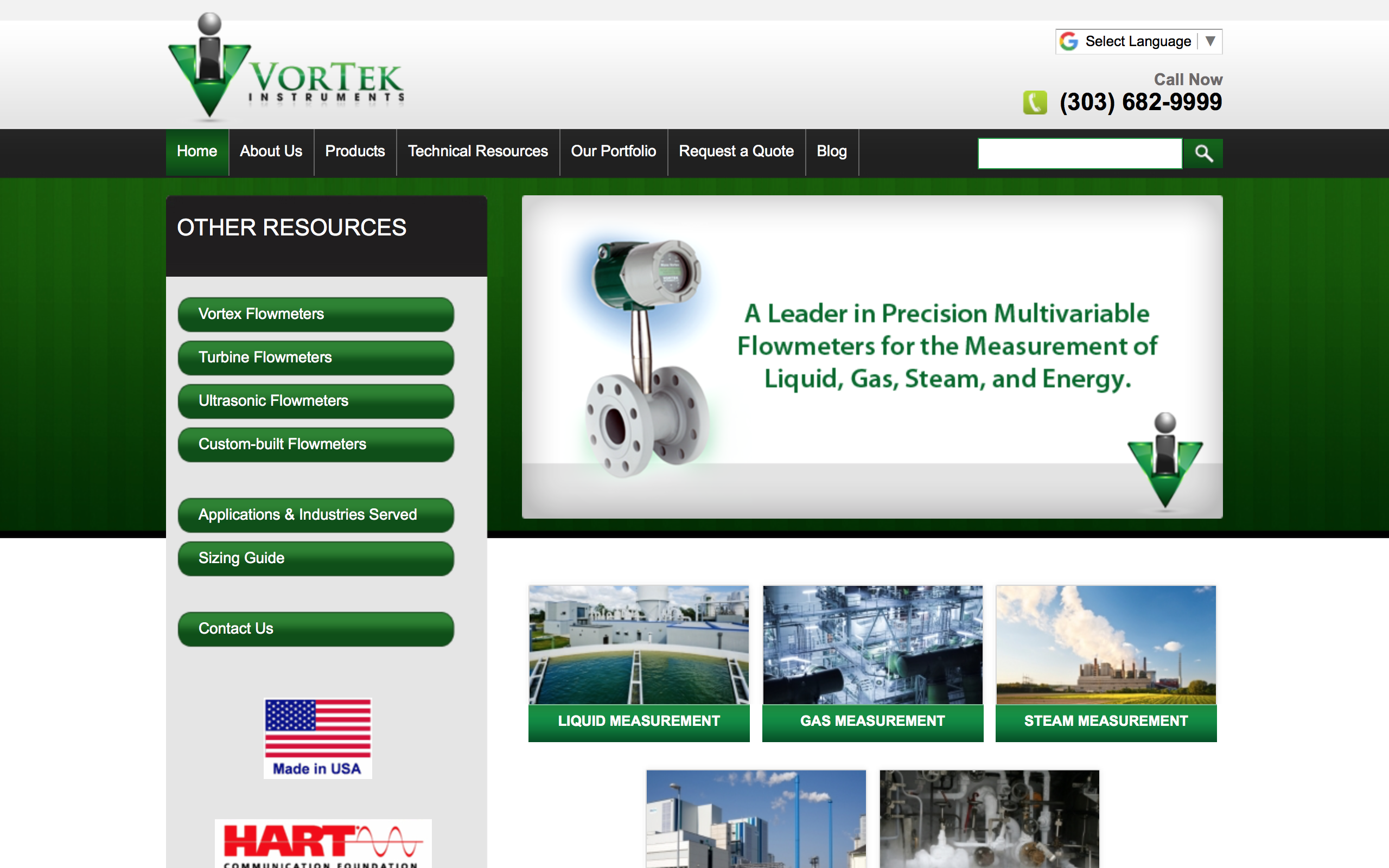 Archived Web Design for Vortex Instruments