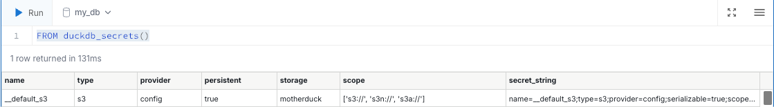 Streamkap S3 secret configuration in MotherDuck