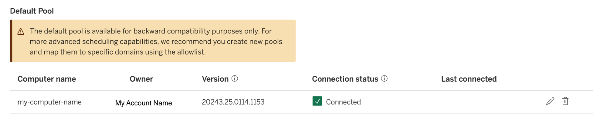 Tableau Bridge Pooling